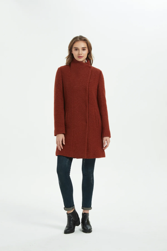IKAZZ: Stylish Wool Coats for Women’s Asymmetrical Mid-Length Coat & Jacket